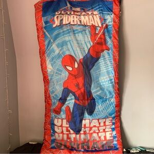 Kids Sleeping Bag Ultimate Spider-Man Red Blue Camping Sleepover